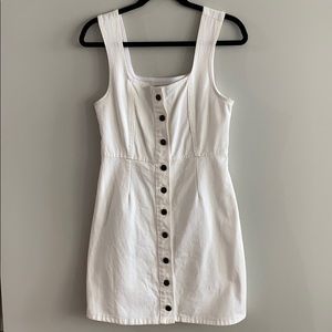 Urban outfitters white denim button down dress